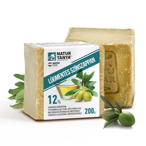 Natur Tanya® Lúgmentes Színszappan - 12% Babérfaolaj és 88% Olívaolaj. 200g