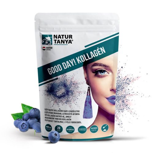 Natur Tanya® GOOD DAY! Kollagén por frissítő áfonya ízben - 20 adag