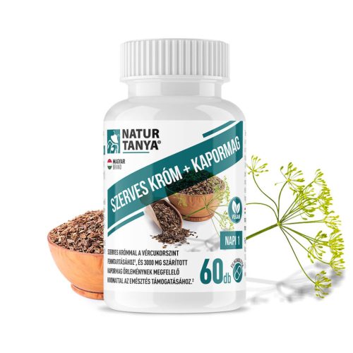 Natur Tanya® Szerves KRÓM+KAPORMAG - 60 db