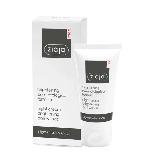 ZIAJA MED világosító ránctalanító éjszakai krém pigmentfoltos bőrre 50 ml