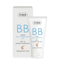   ZIAJA BB krém zsíros és vegyes bőrre - sötét/barack tónus 50 ml