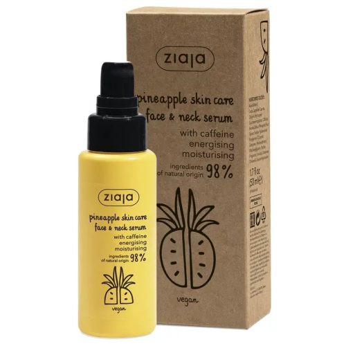 ZIAJA Ananász arc- és nyakszérum koffeinnel 50 ml