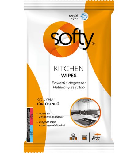 Softy Kitchen konyhai nedves törlőkendő 40 lap