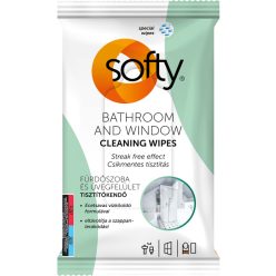   Softy Bathroom & Window fürdőszobai és üvegfelület tisztító kendő 40 lap