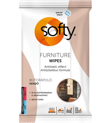 Softy Furniture bútorápoló nedves kendő 40 lap