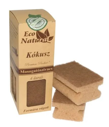 ECO Natural kókuszszivacs formázott 4db/cs