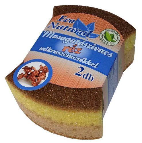 Eco Natural kókuszszivacs réz szemcsékkel 2db/cs
