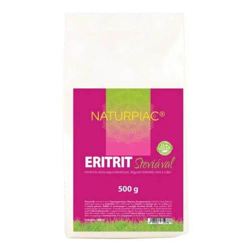 NaturPiac Eritrit steviával (négyszeres erősségű cukorhelyettesítő) 500g