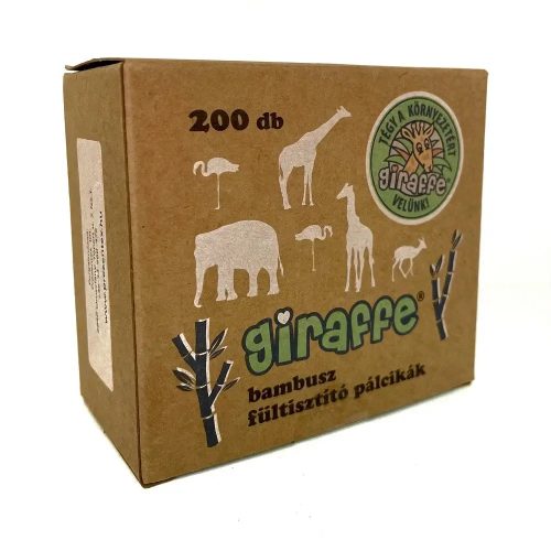 Giraffe Bambusz fültisztító dobozos 200db
