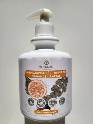 Cleanne Narancsos Krémszappan és tusfürdő 470 gr